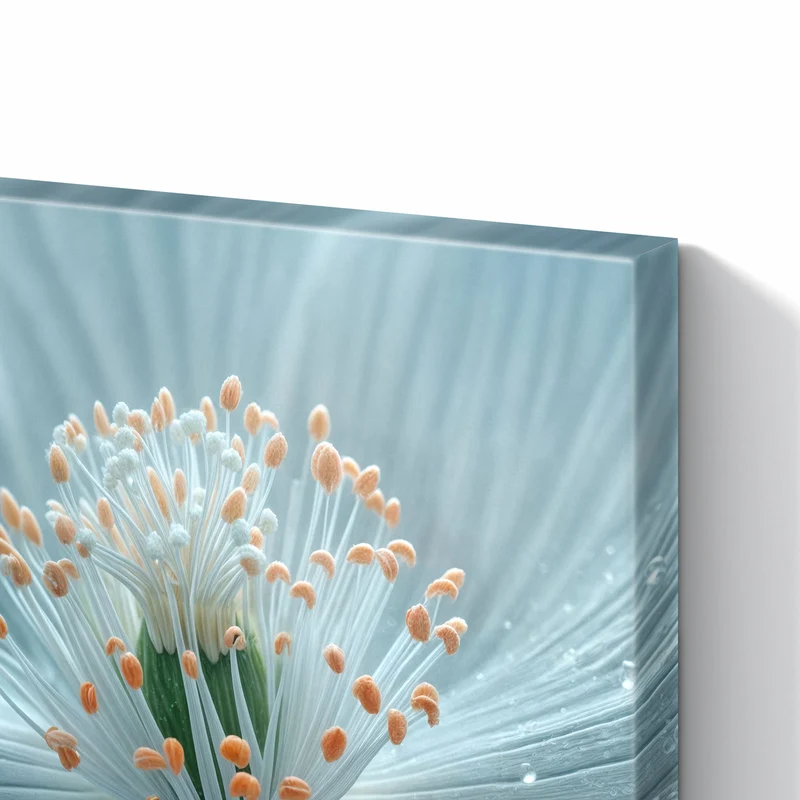 Metall Magnettafel - Eisblaue Blüte