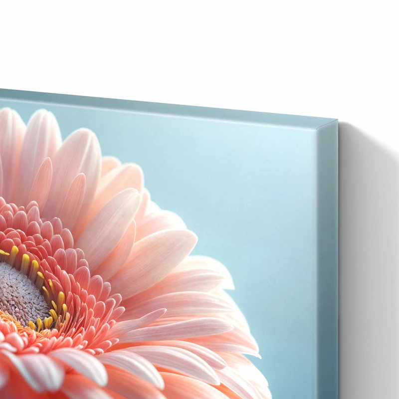 Metall Magnettafel - Rosa Gerbera