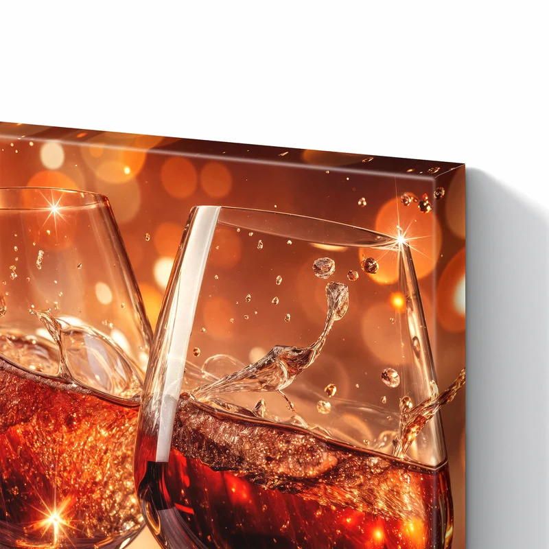Metall Magnettafel - Festliche Weingläser