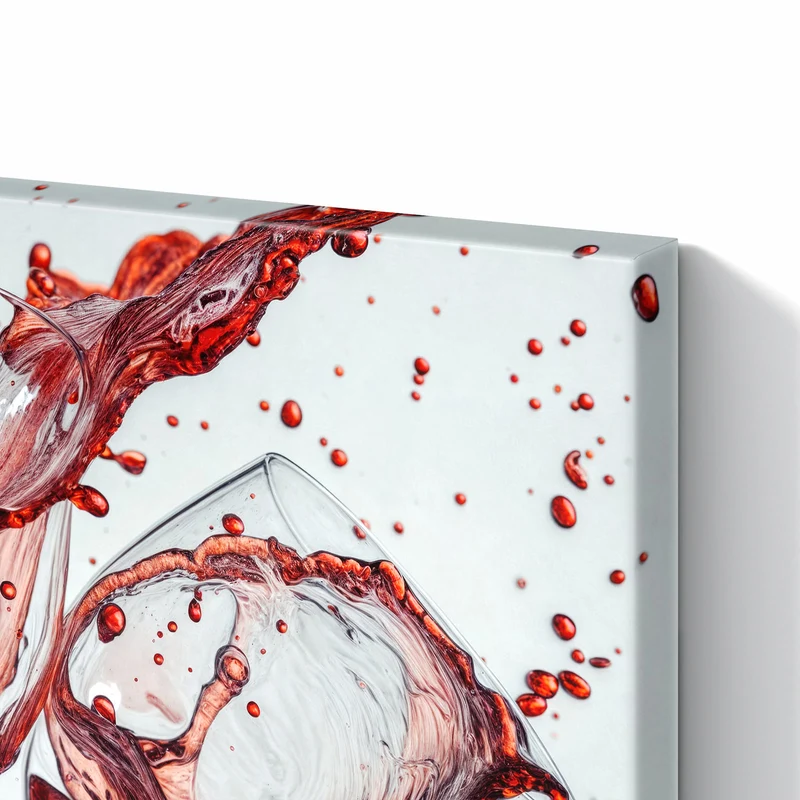 Metall Magnettafel - Spritzender Rotwein