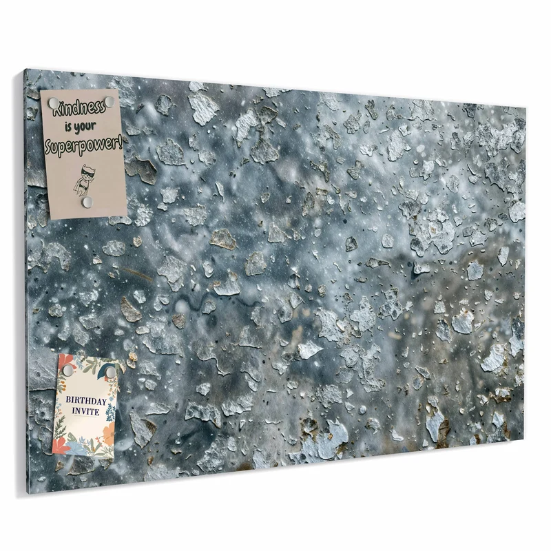 Metall Magnettafel - Abgeplatztes Graublau