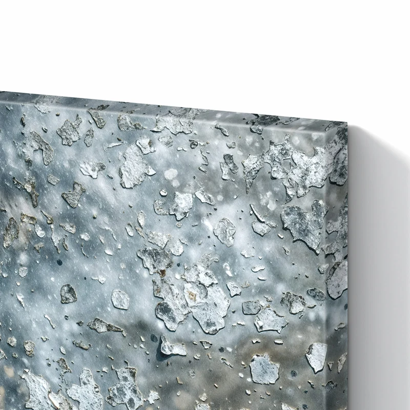 Metall Magnettafel - Abgeplatztes Graublau