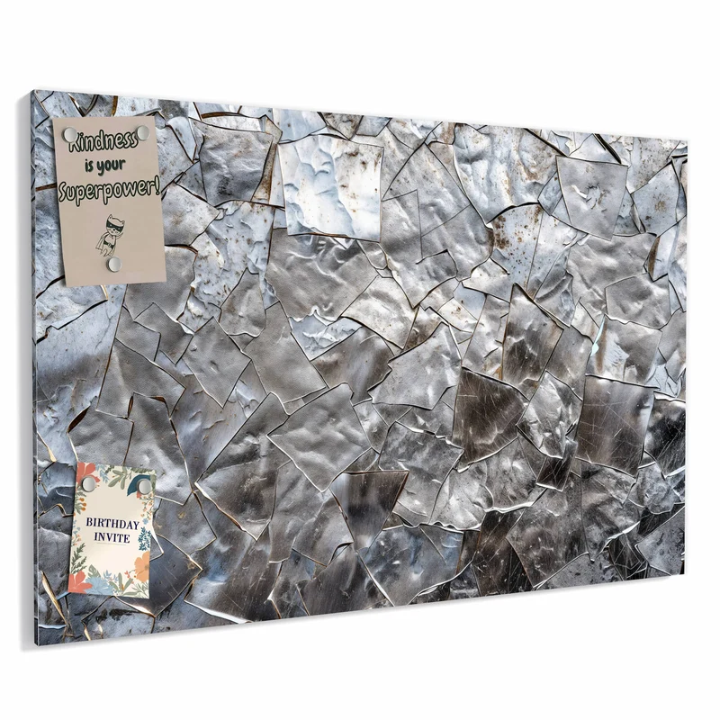 Metall Magnettafel - Metallisches Mosaik