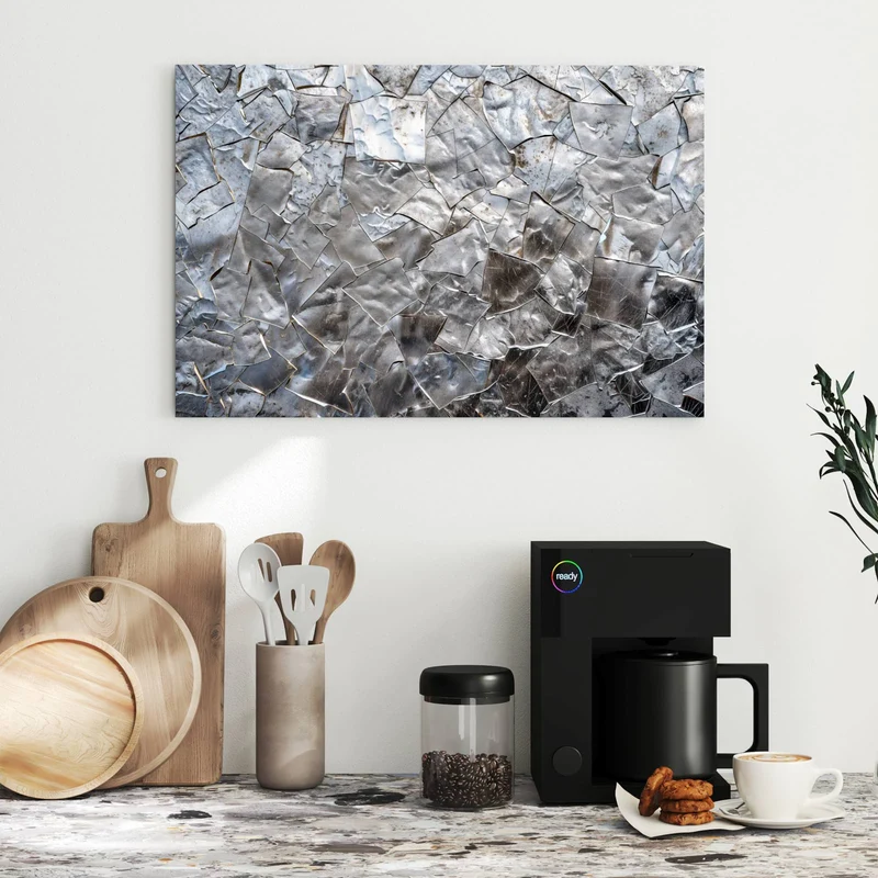 Metall Magnettafel - Metallisches Mosaik