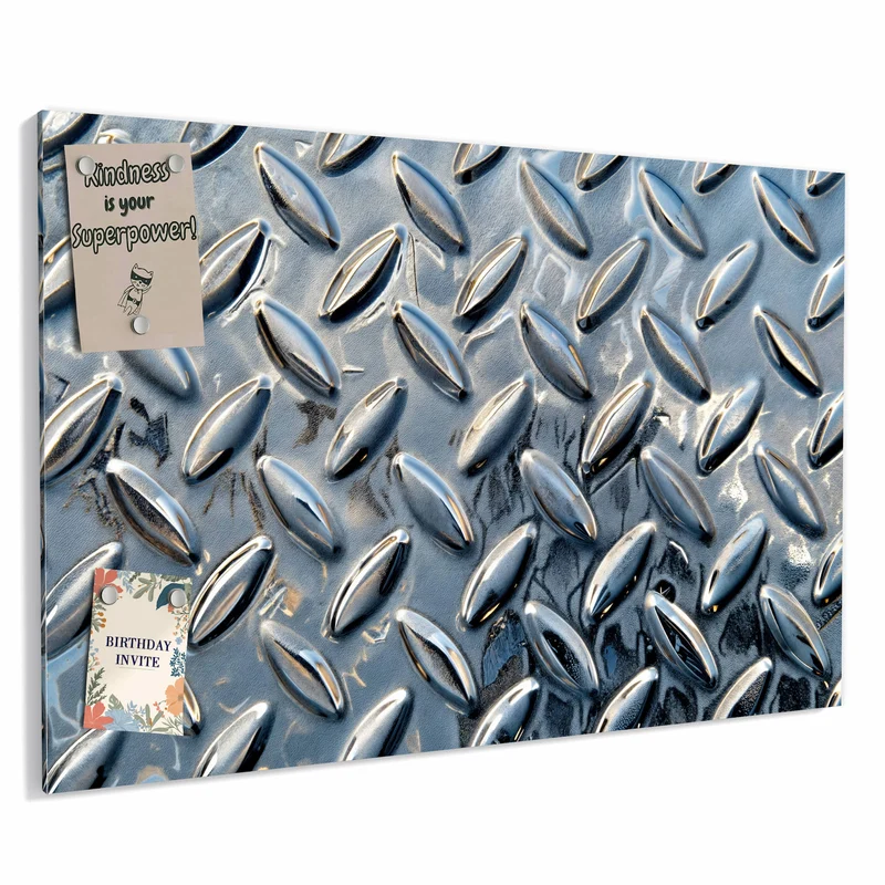 Metall Magnettafel - Riffelblechmuster