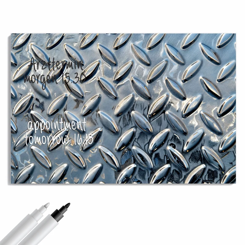 Metall Magnettafel - Riffelblechmuster