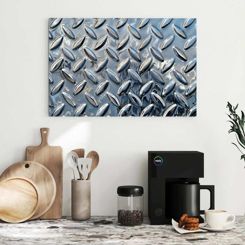 Metall Magnettafel - Riffelblechmuster