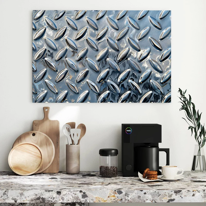 Metall Magnettafel - Riffelblechmuster
