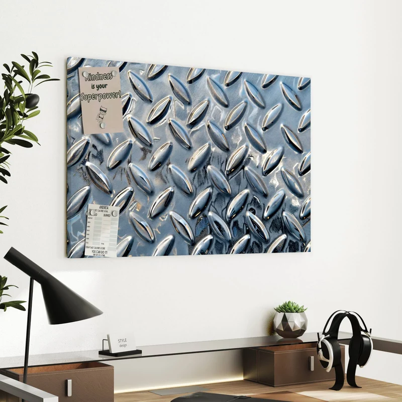 Metall Magnettafel - Riffelblechmuster