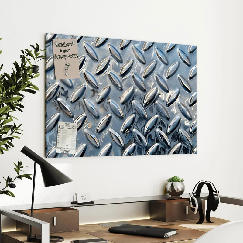 Metall Magnettafel - Riffelblechmuster