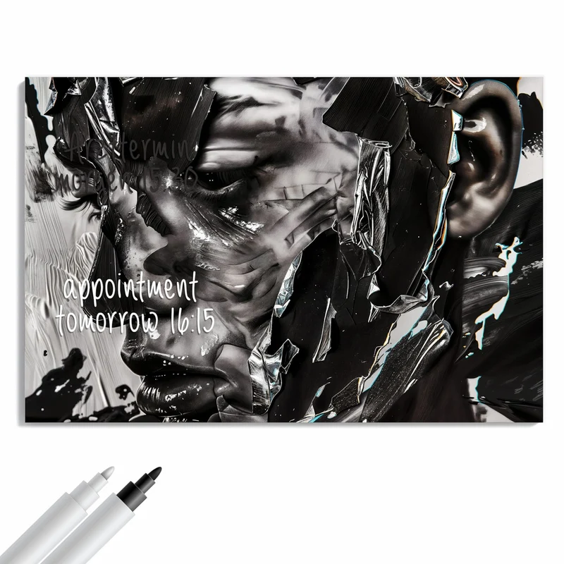 Metall Magnettafel - Abstraktes Porträt