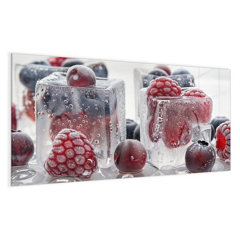 Glas Magnettafel - Gefrorene Beeren