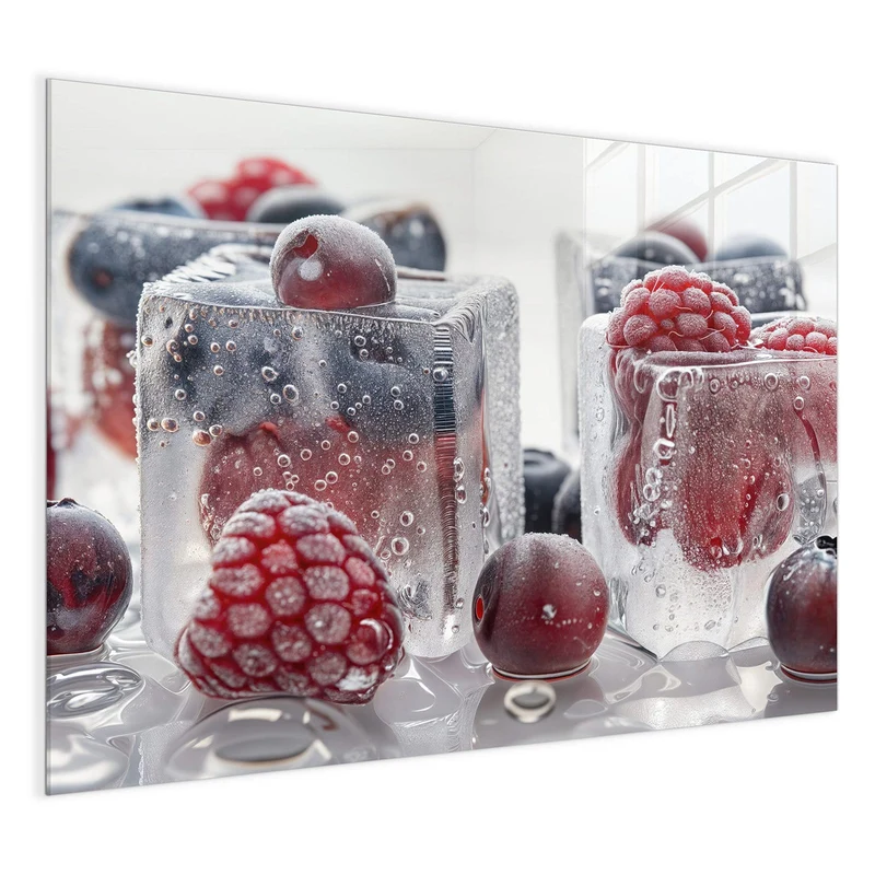 Glas Magnettafel - Gefrorene Beeren