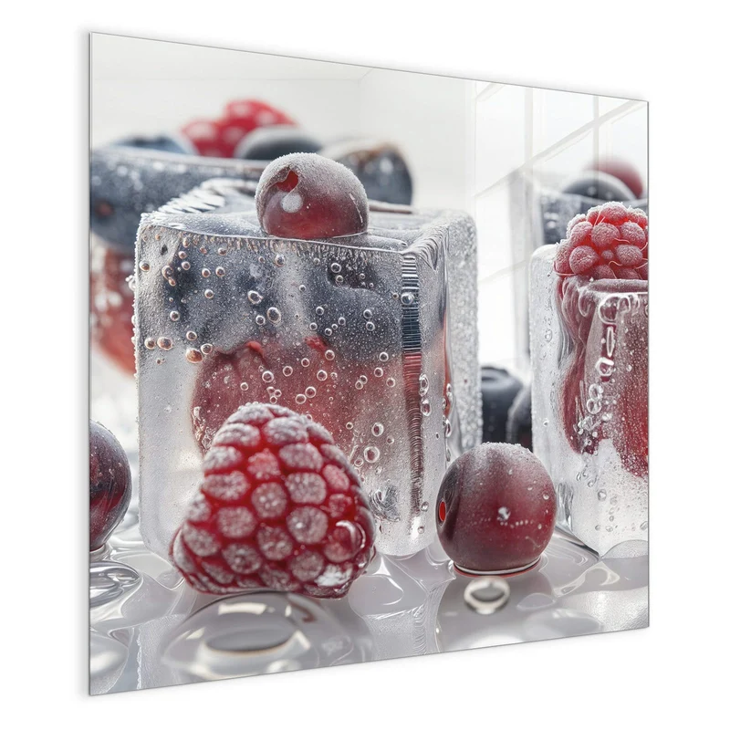 Glas Magnettafel - Gefrorene Beeren