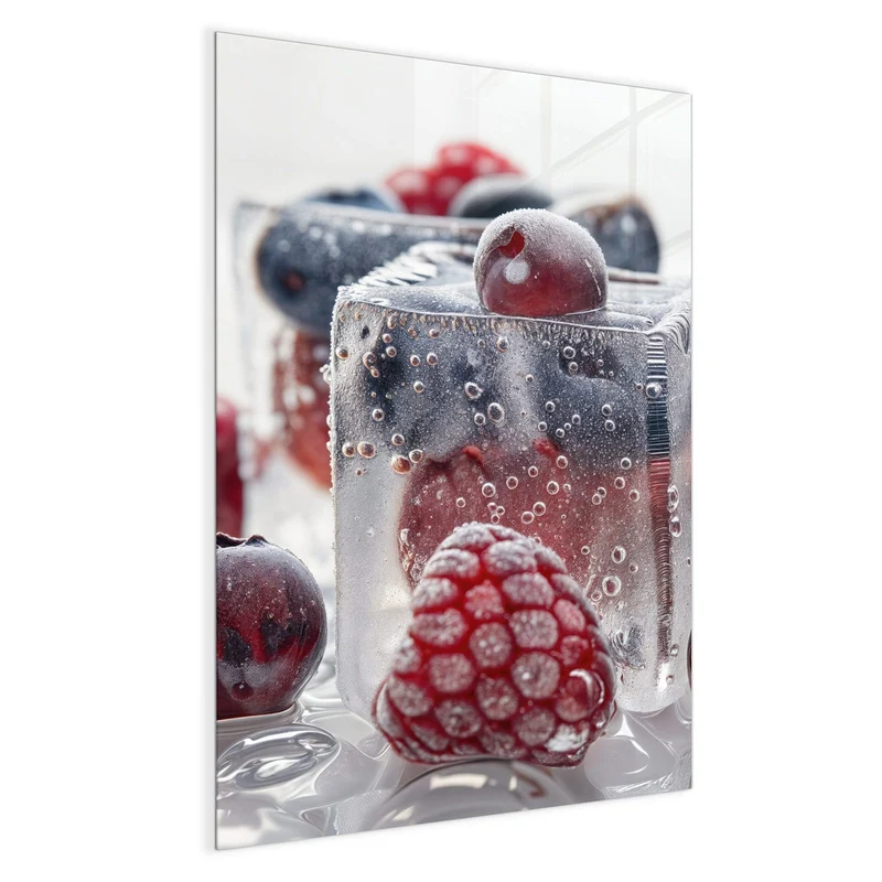Glas Magnettafel - Gefrorene Beeren