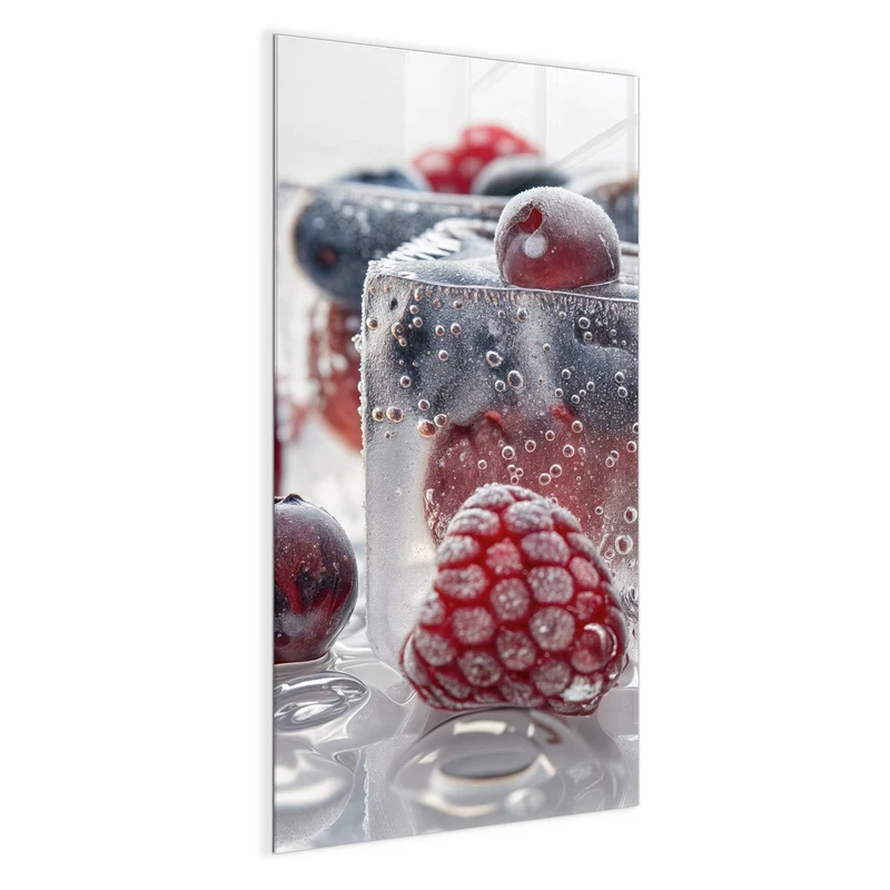 Glas Magnettafel - Gefrorene Beeren
