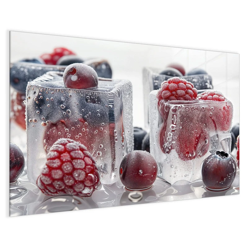 Glas Magnettafel - Gefrorene Beeren