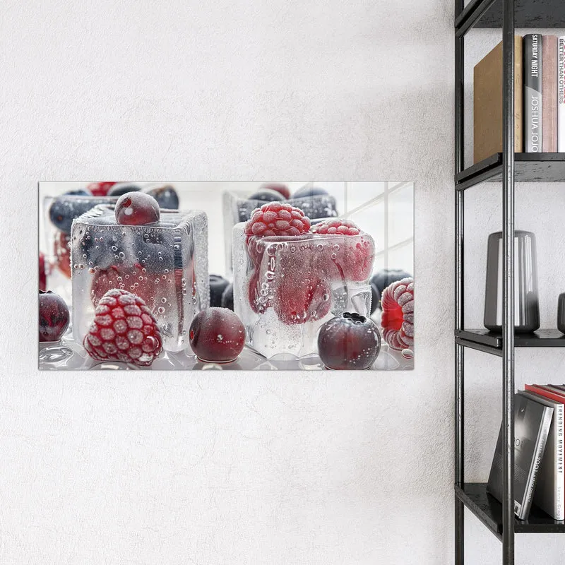 Glas Magnettafel - Gefrorene Beeren
