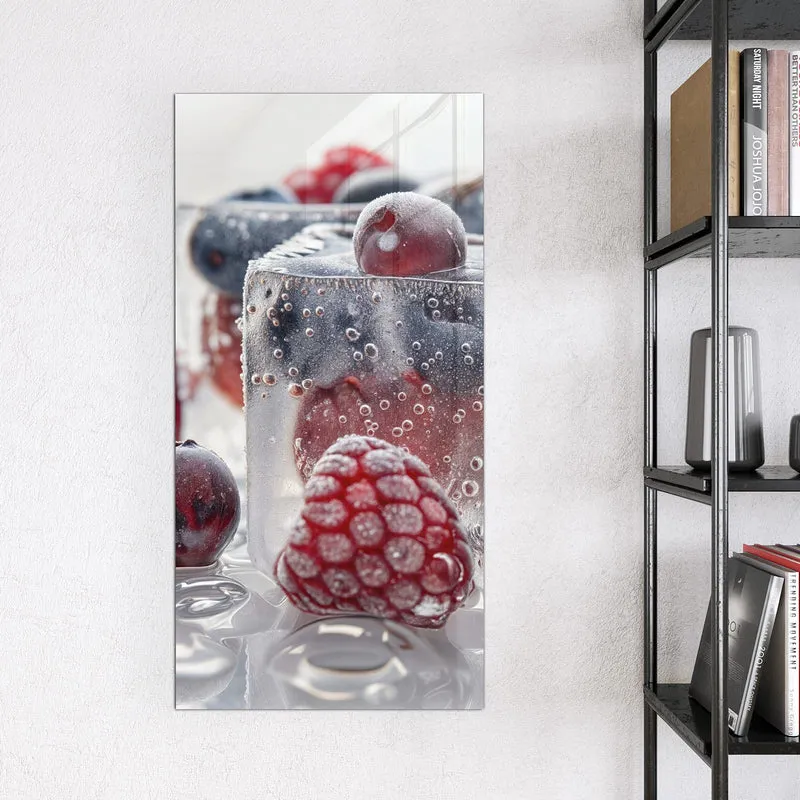 Glas Magnettafel - Gefrorene Beeren