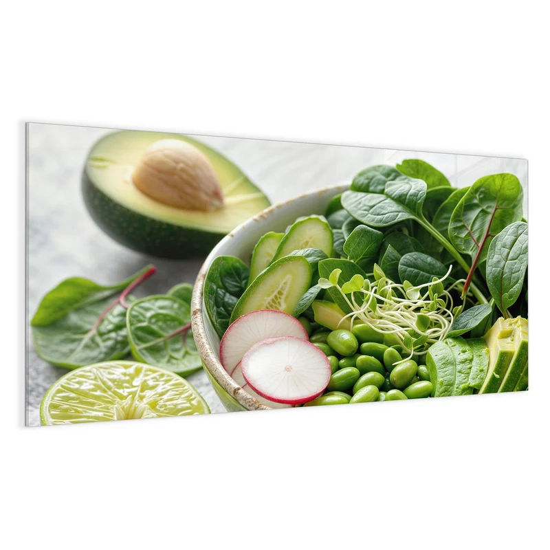 Glas Magnettafel - Salat mit Avocado