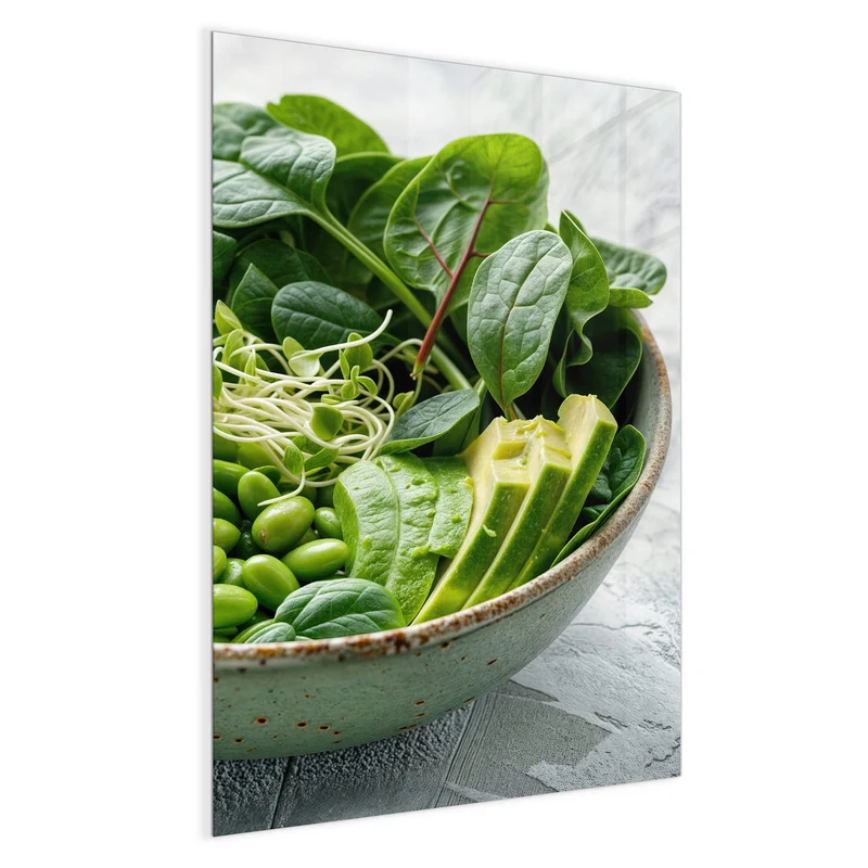 Glas Magnettafel - Salat mit Avocado