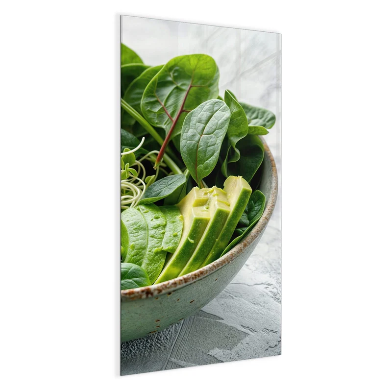 Glas Magnettafel - Salat mit Avocado