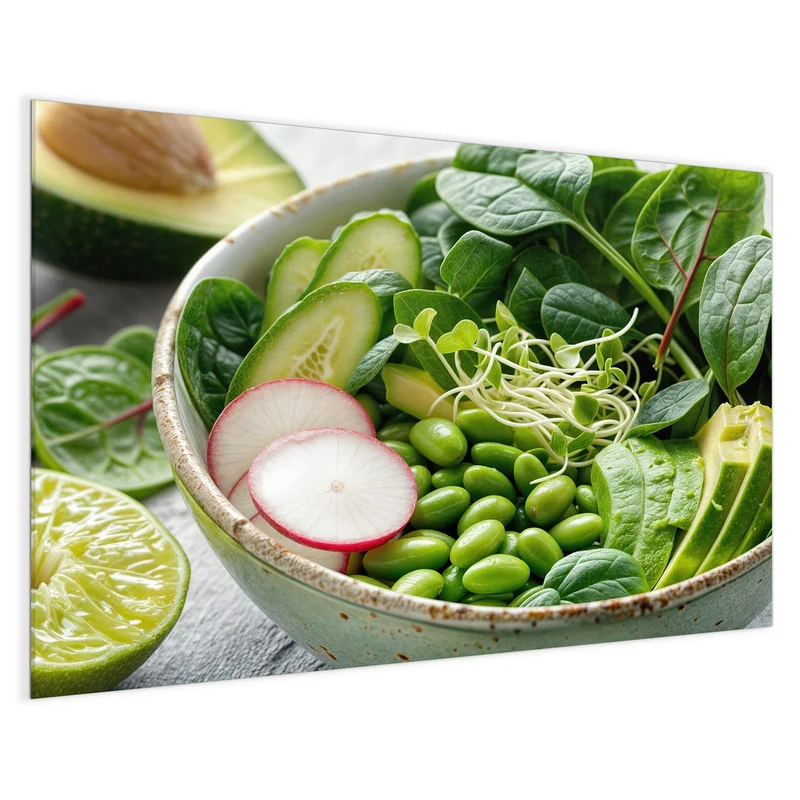 Glas Magnettafel - Salat mit Avocado