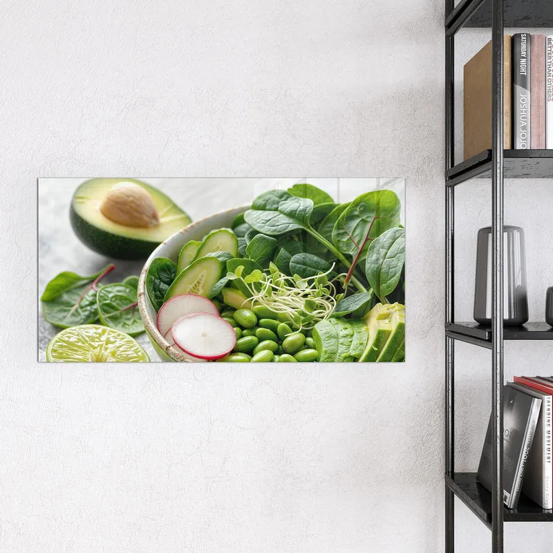 Glas Magnettafel - Salat mit Avocado