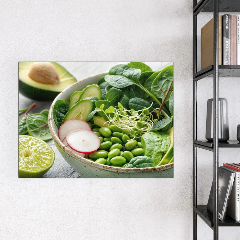 Glas Magnettafel - Salat mit Avocado