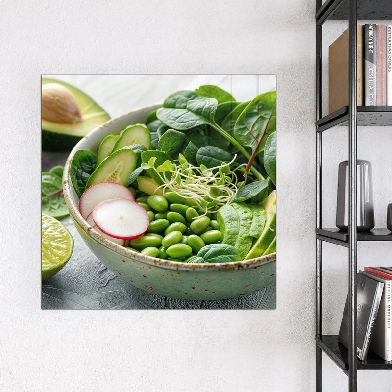 Glas Magnettafel - Salat mit Avocado