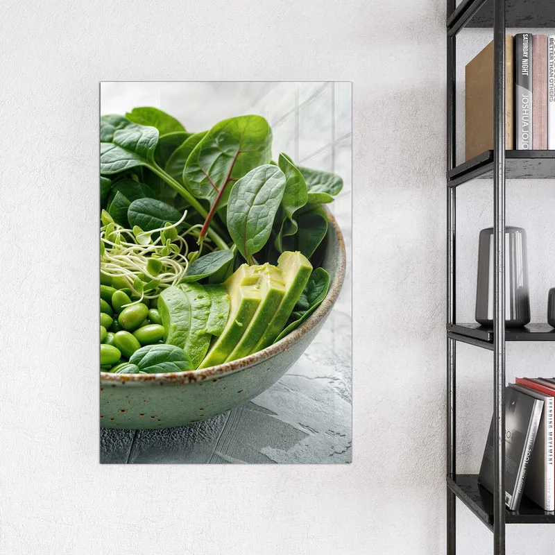 Glas Magnettafel - Salat mit Avocado