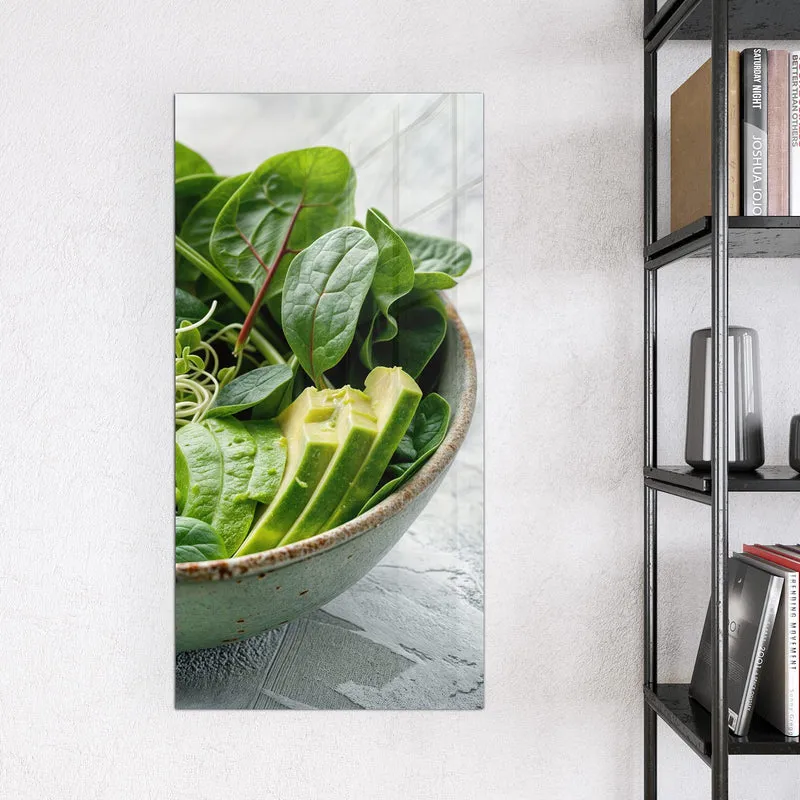Glas Magnettafel - Salat mit Avocado