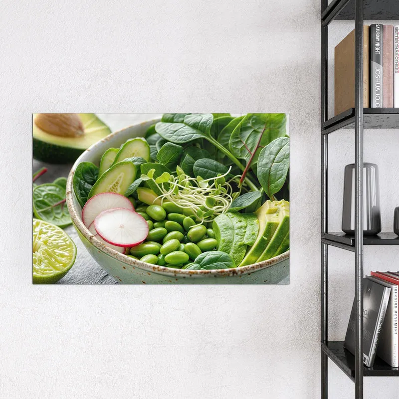 Glas Magnettafel - Salat mit Avocado