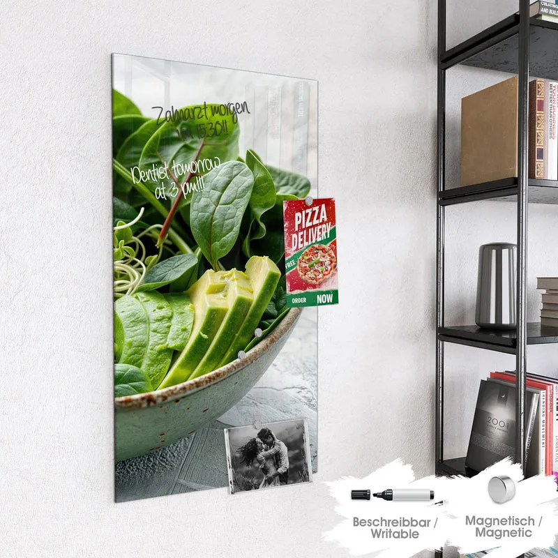 Glas Magnettafel - Salat mit Avocado