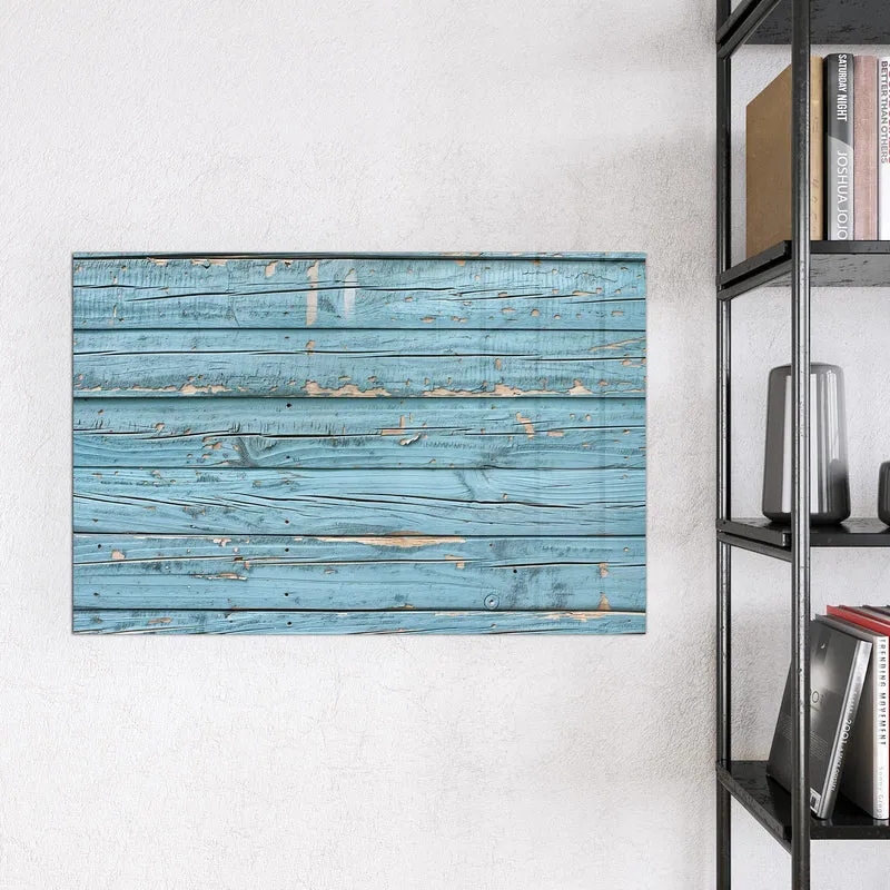Glas Magnettafel - Abblätterndes Hellblau