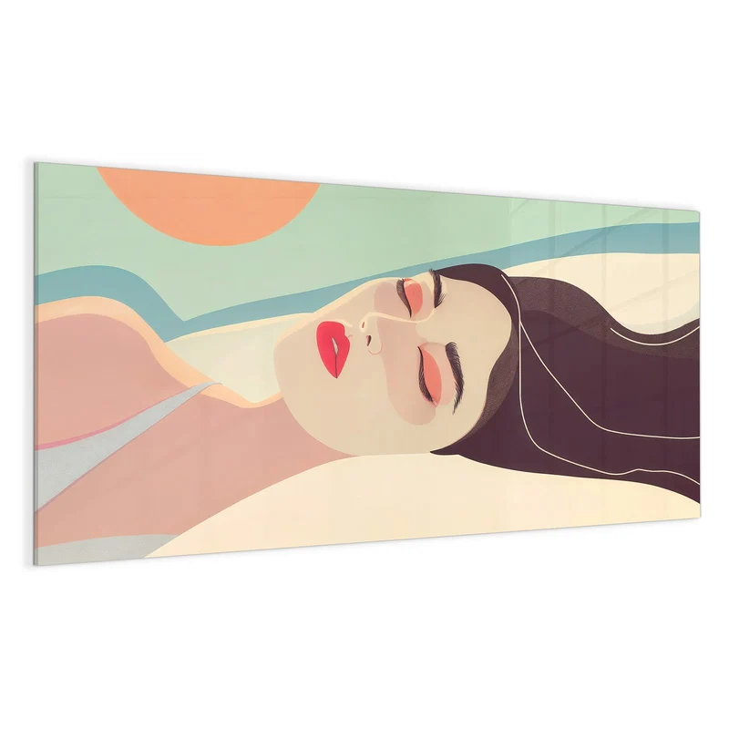 Glas Magnettafel - Sonnenbaden