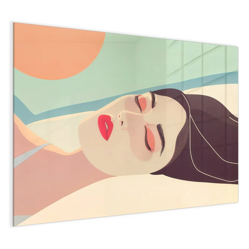 Glas Magnettafel - Sonnenbaden