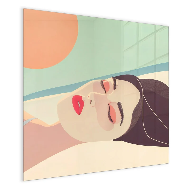 Glas Magnettafel - Sonnenbaden