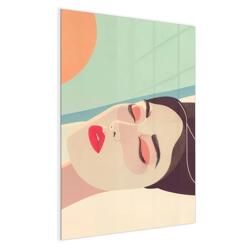 Glas Magnettafel - Sonnenbaden