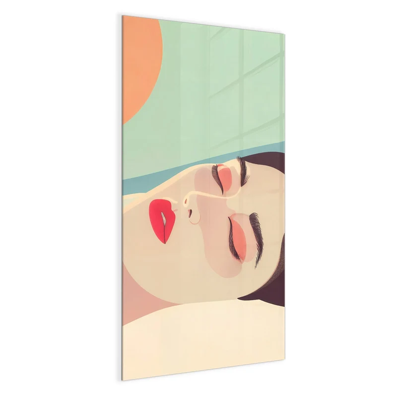 Glas Magnettafel - Sonnenbaden