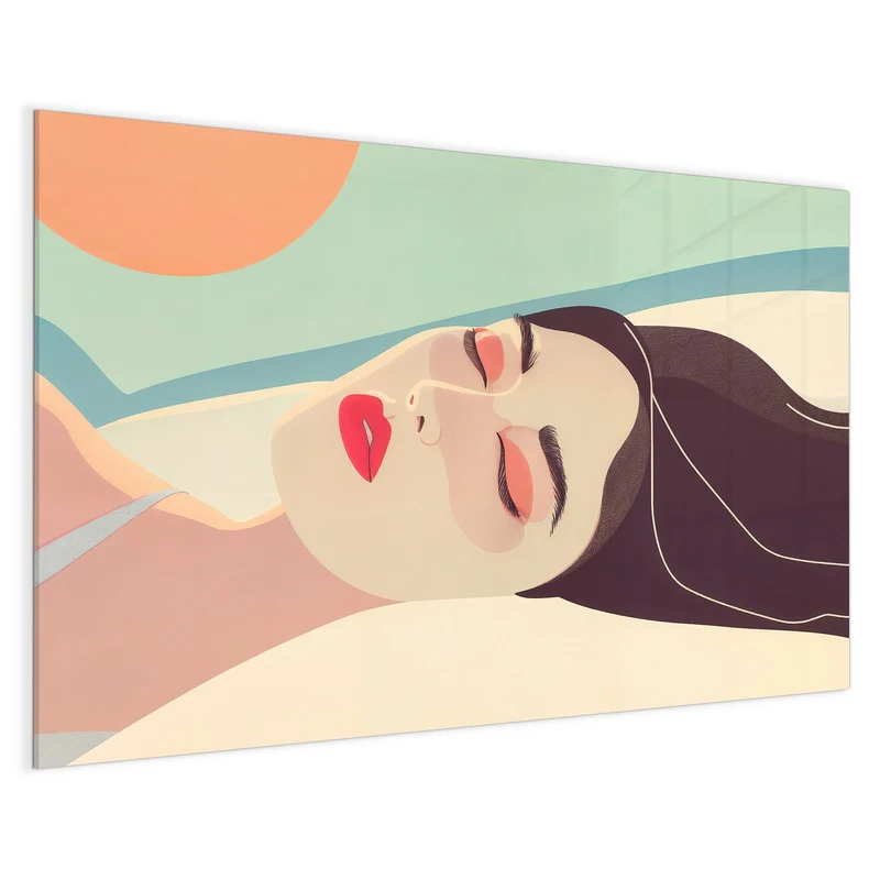 Glas Magnettafel - Sonnenbaden