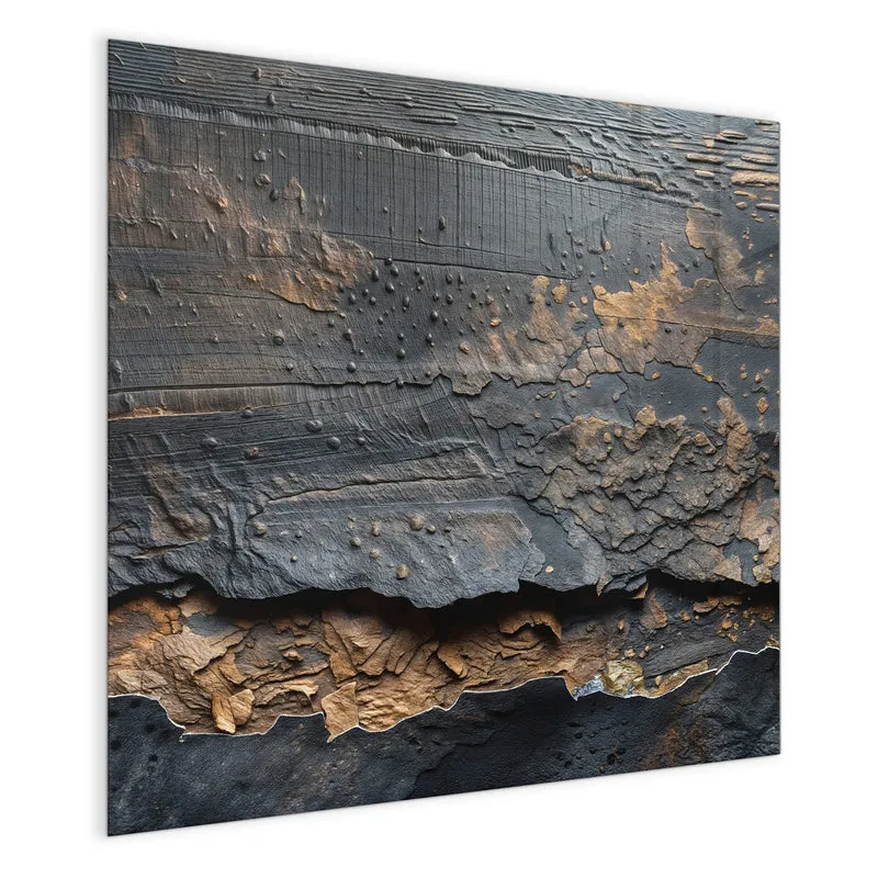 Glas Magnettafel - Verkohltes Holz