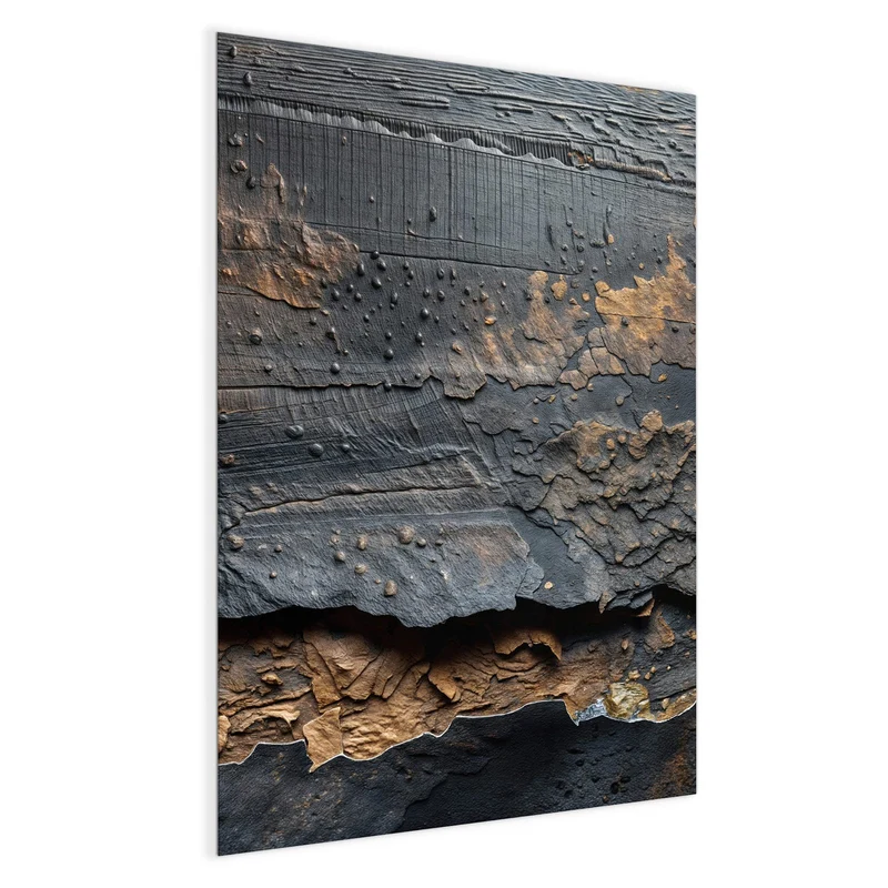 Glas Magnettafel - Verkohltes Holz