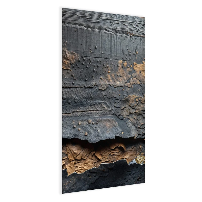 Glas Magnettafel - Verkohltes Holz