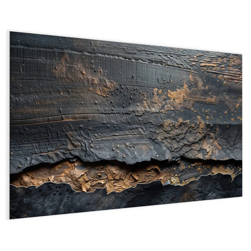 Glas Magnettafel - Verkohltes Holz