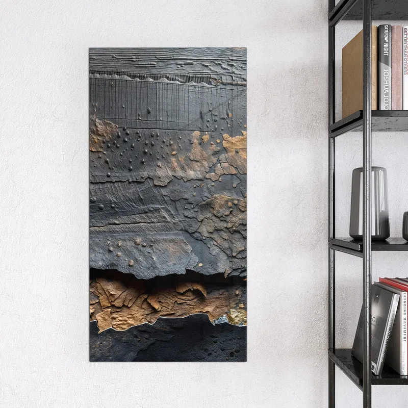 Glas Magnettafel - Verkohltes Holz