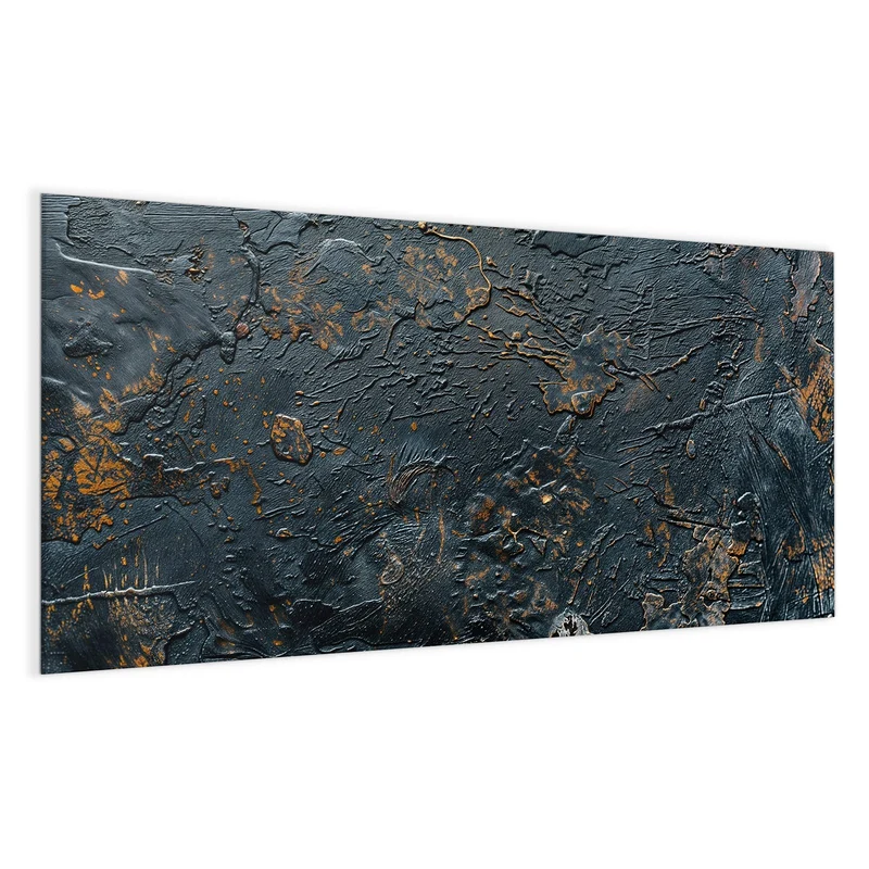 Glas Magnettafel - Kupfer auf Schwarz