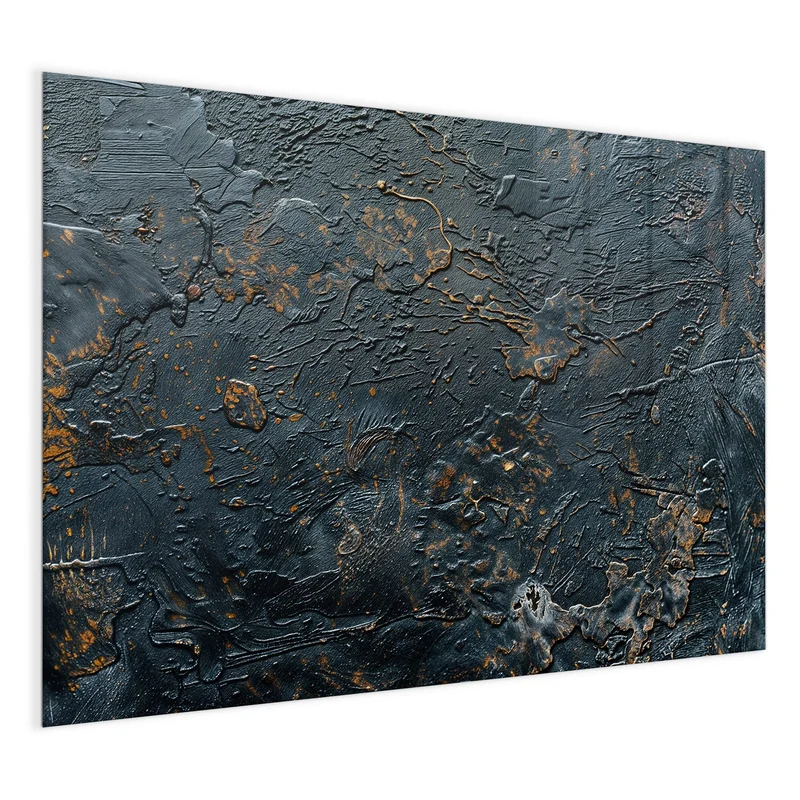 Glas Magnettafel - Kupfer auf Schwarz