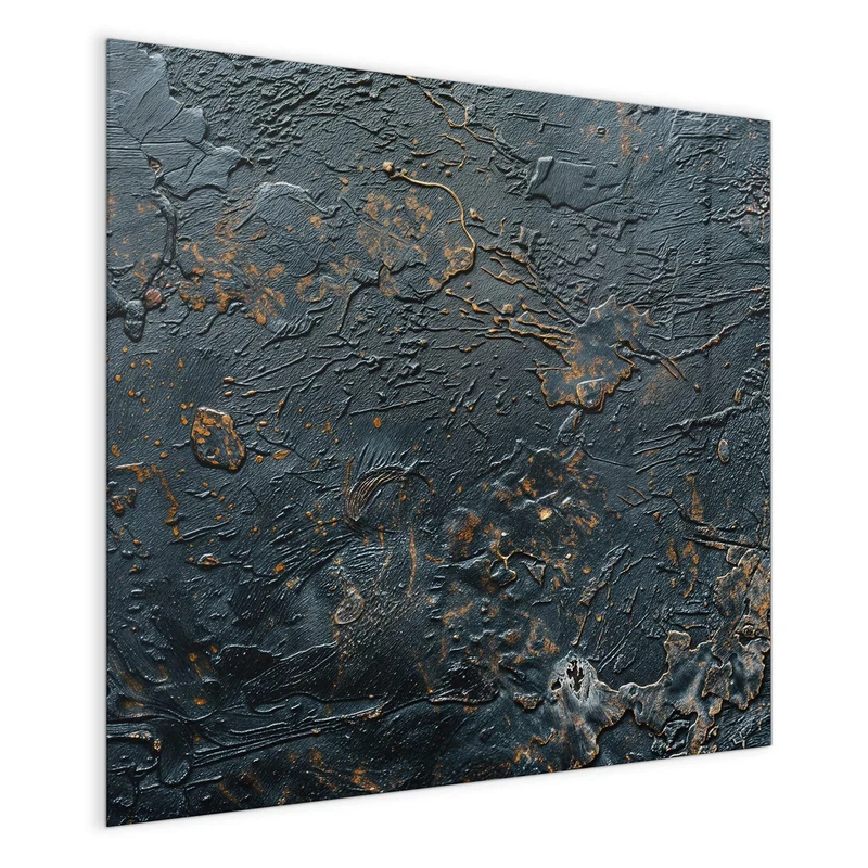 Glas Magnettafel - Kupfer auf Schwarz