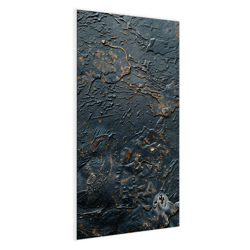 Glas Magnettafel - Kupfer auf Schwarz